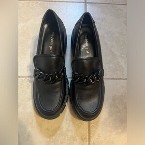 Never wore Madden girl chunky soul dress shoes with black metal chain